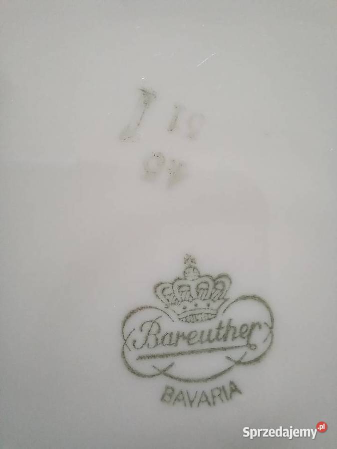 Talerz kość słoniowa Porcelana Bareuther mazowieckie Piastów
