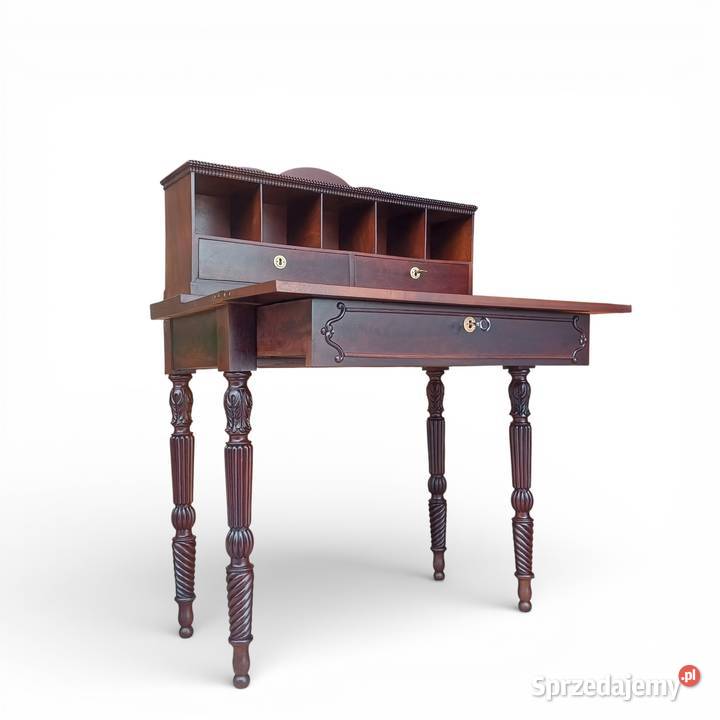 Orzechowe Biurko Sekretarzyk Biedermeier Suchorzew