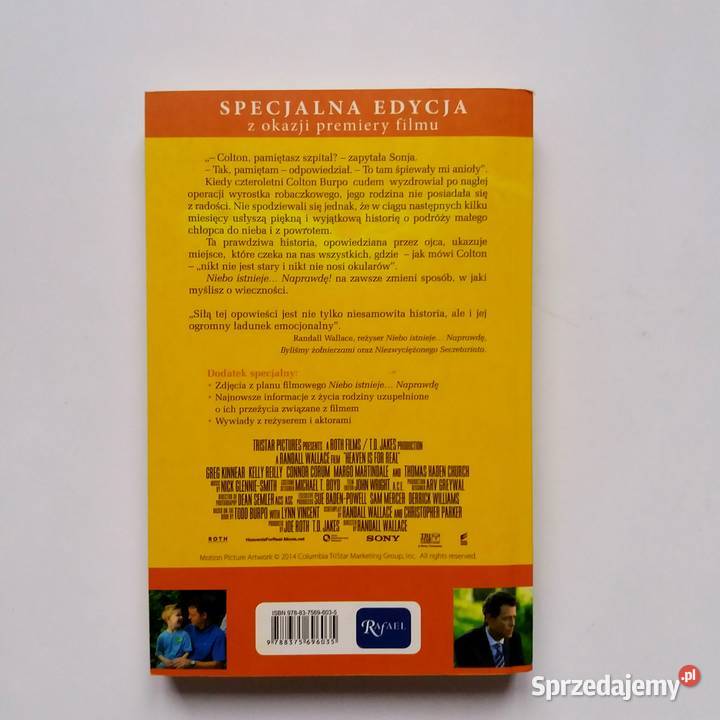 Todd Burpo Lynn Vincent Niebo istnieje naprawdę Łódź sprzedam