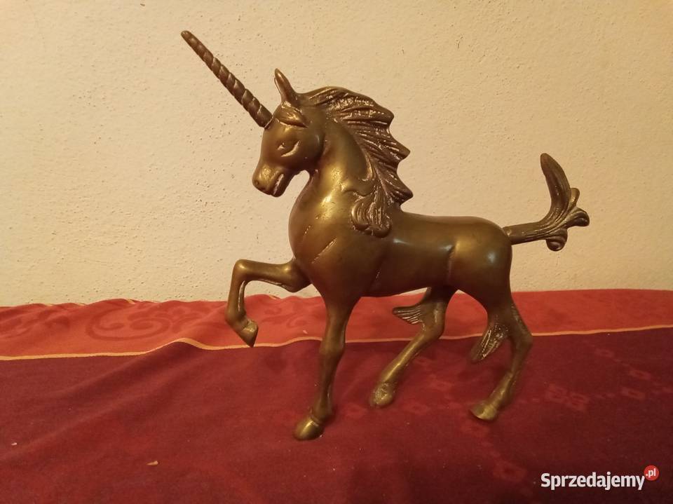 Jednorożec figurka mosiężna przycisk do papieru mazowieckie Warszawa sprzedam