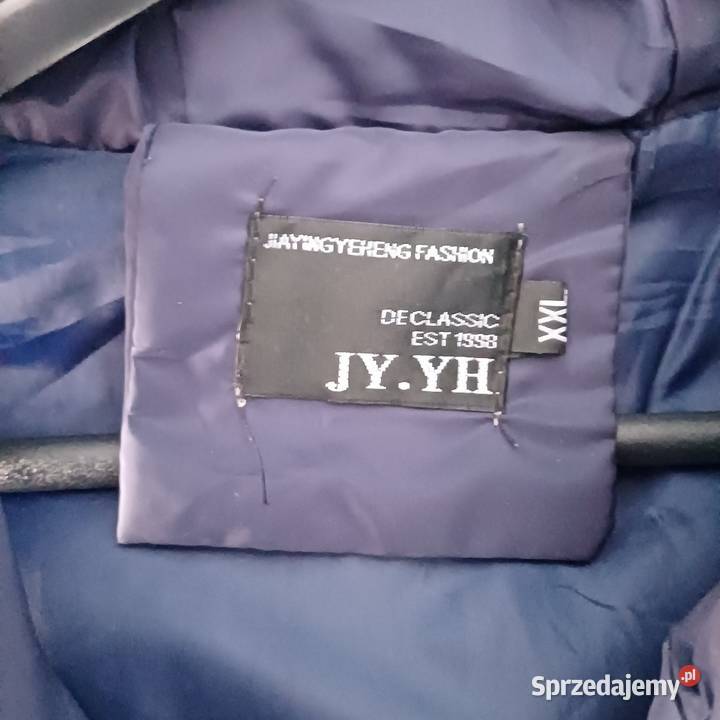 Kamizelka długa pikowana XXL granatowa damska Sieradz