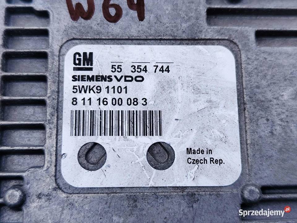 Opel Vectra C ZAFIRA SIGNUM STEROWNIK KOMPUTER Przemęt