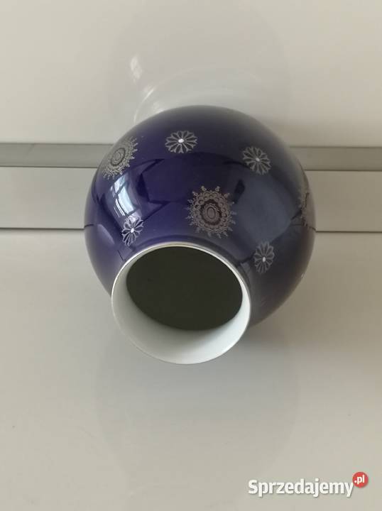 Wazon porcelanowy kobalt złocenia vintage kujawsko-pomorskie Toruń sprzedam