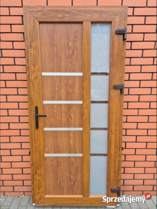 Drzwi 100x210 ciepłe ozdobne złoty dąb Szczecin sprzedam