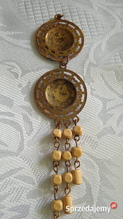 PRZEWIESZKA MEDALION Z MOSIĄDZU I KORALIKÓW Z Piła