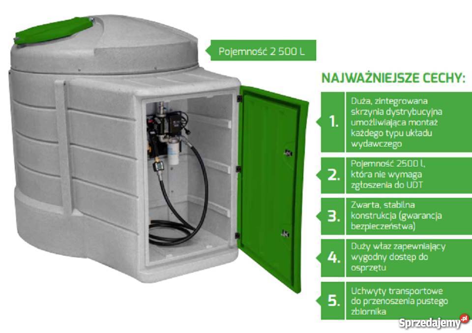 Zbiornik dwupłaszczowy 2500L na ON FORTIS Pozostałe mazowieckie