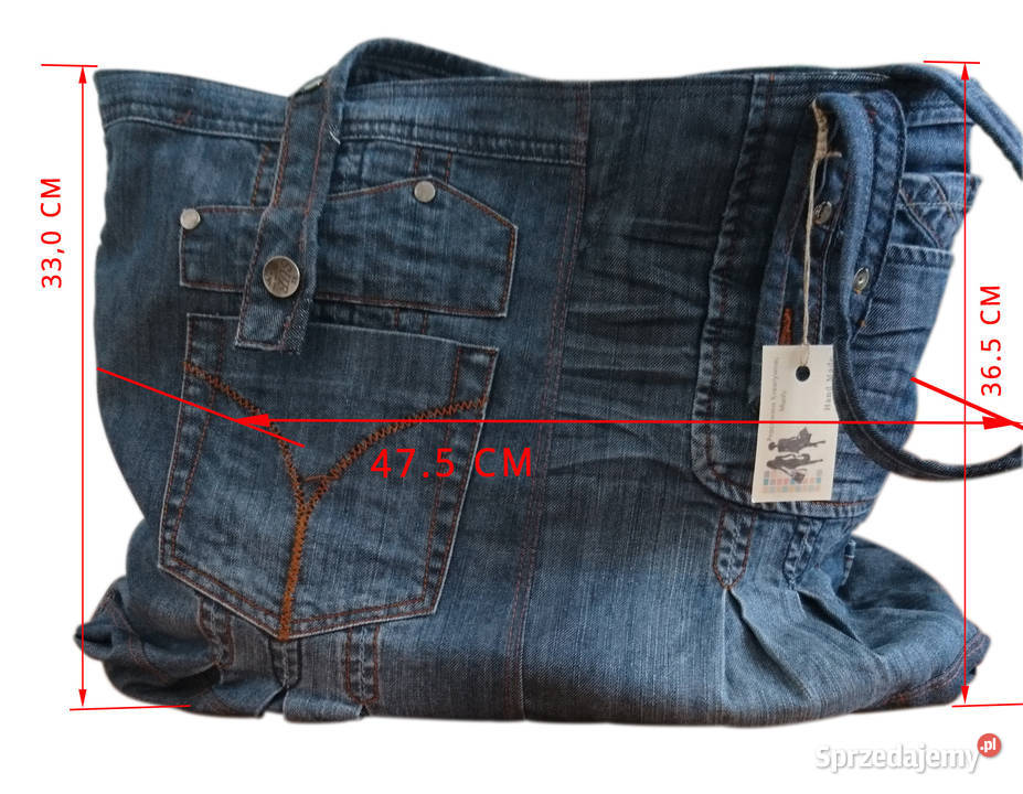Torba Worek z bufką jeans nowe Hand Made Kraków sprzedam