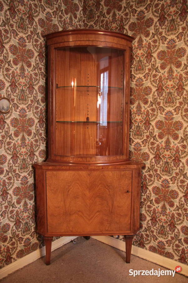 Witryny narożne ART DECO orzech 1930 dolnośląskie