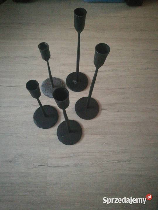 Świeczniki metalowe kute zestaw Sztuka współczesna zachodniopomorskie Choszczno