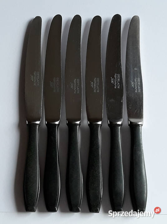 Noże obiadowe KANT BAKELIT sztućce PRL Dąbrowa Górnicza