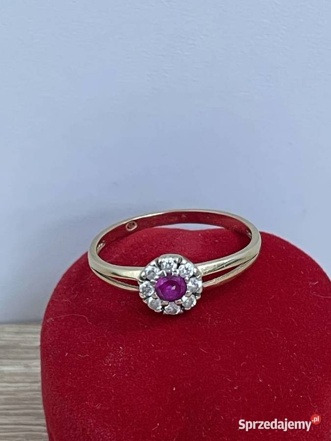 Pierścionek z cyrkonią r 18 w 183g 585p Pierścionki Gdańsk