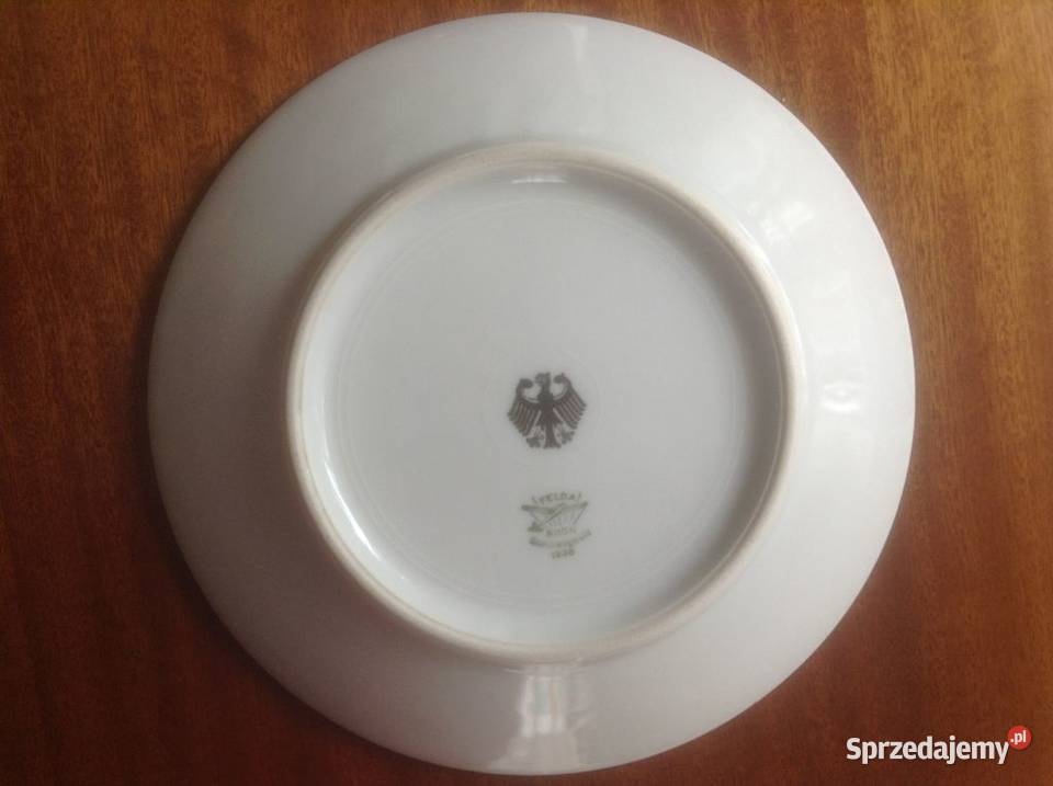 Talerz porcelanowy o śr 23 niemiecki sygnowany Opole