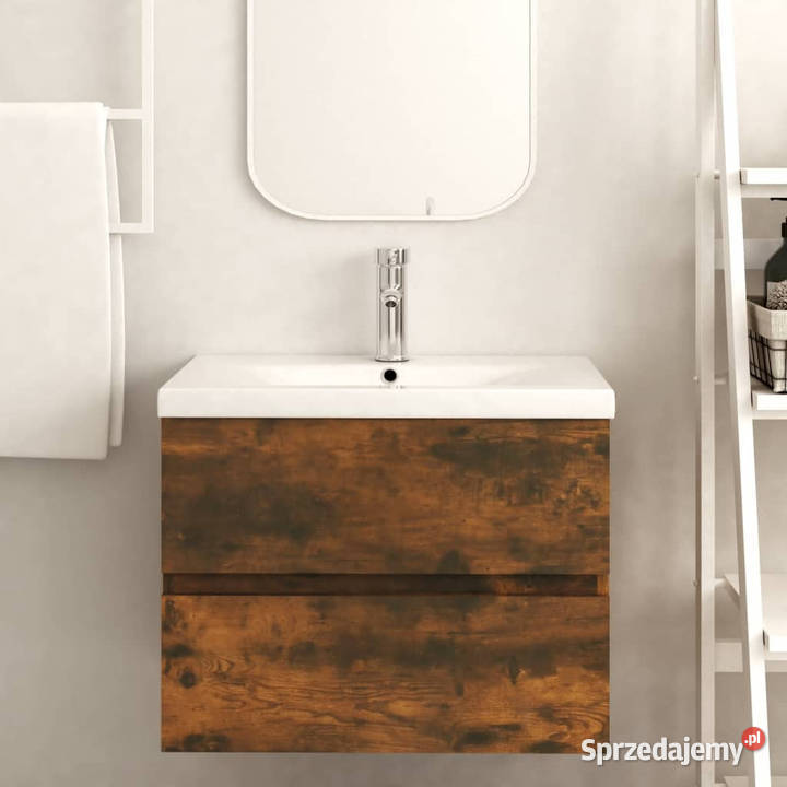 Szafka pod umywalkę przydymiony dąb 60x385x45 Warszawa