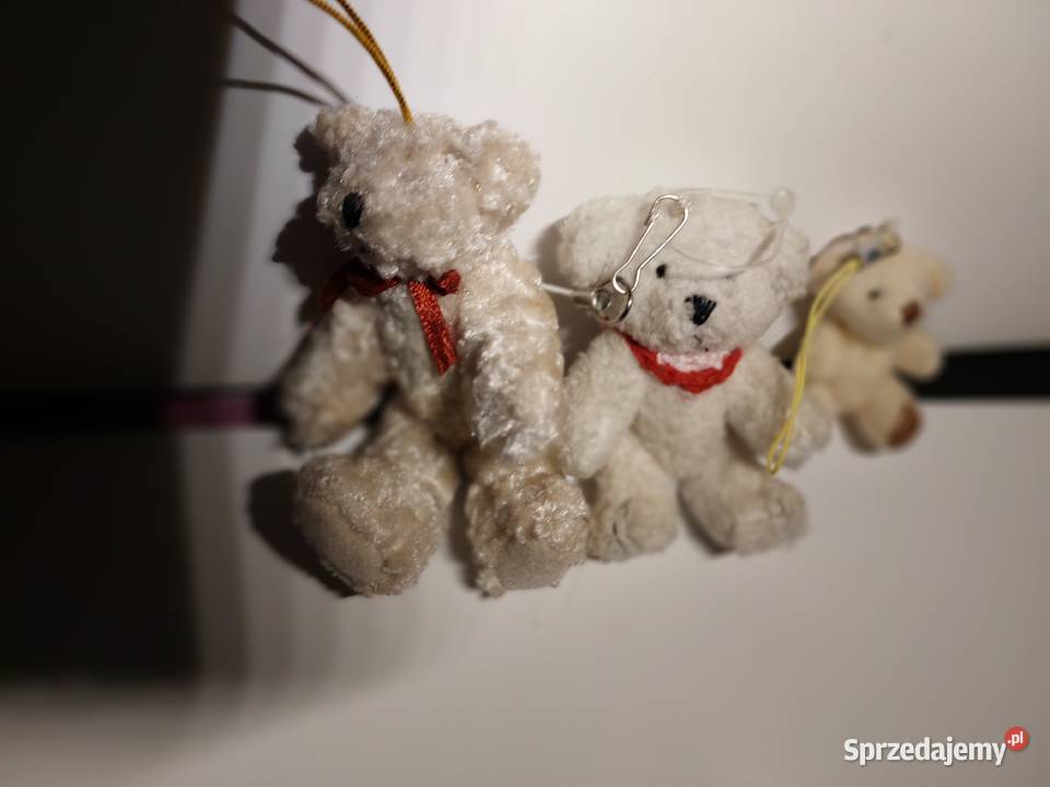 3 małe malutkie misie kolekcjonerskie PRL Maskotki Wrocław