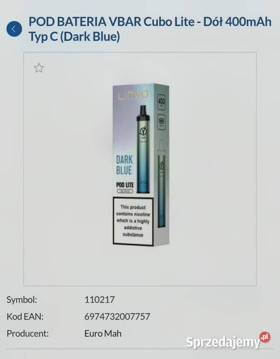 Bateria do vbar vbar linvo 400 mah zestaw 3 Pozostałe