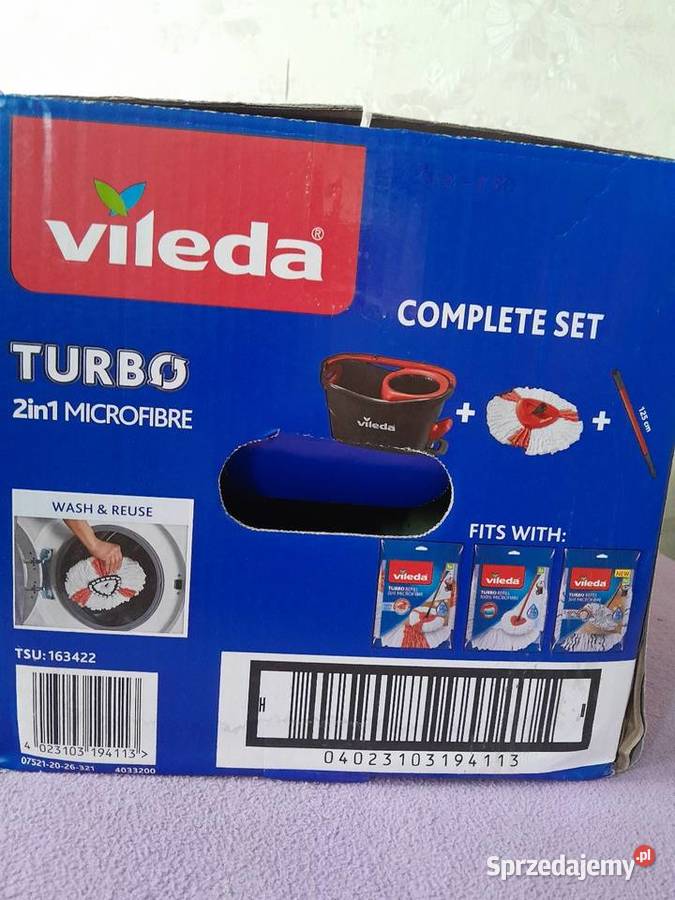Vileda Turbo 2in1 Microfibre Mop Obrotowy Zestaw Bydgoszcz