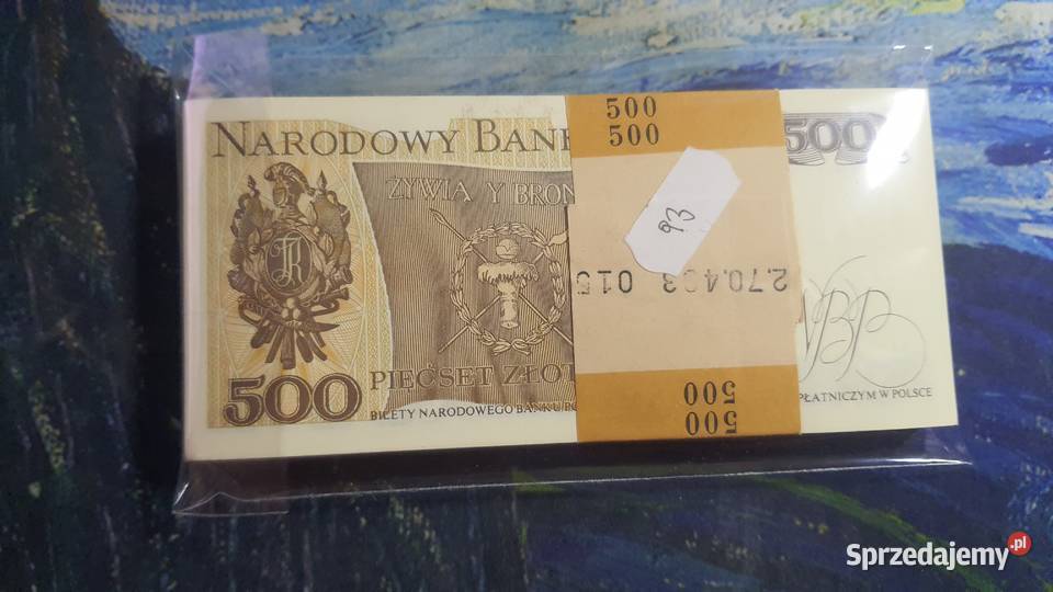PACZKI 100 x 500 złotych 1982 UNC Warszawa