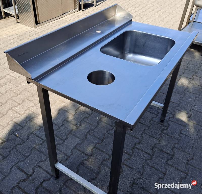 ZLEW 1 KOM Z OTWOREM NA ODPADY DORA METAL Gastronomia