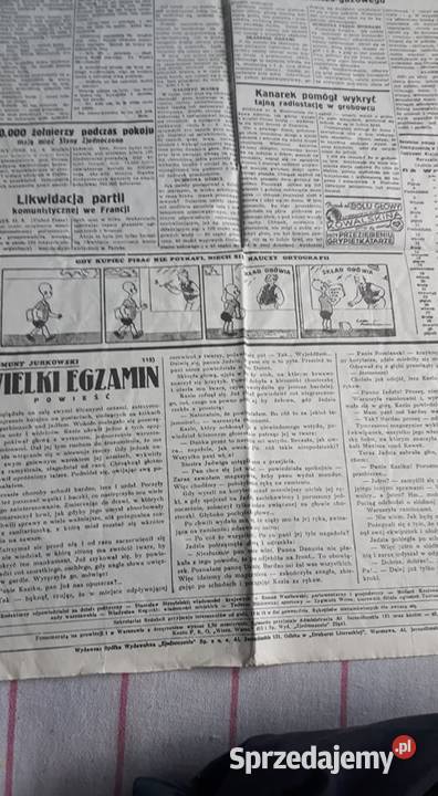 Gazeta Wieczór Warszawski 31081939 pomorskie