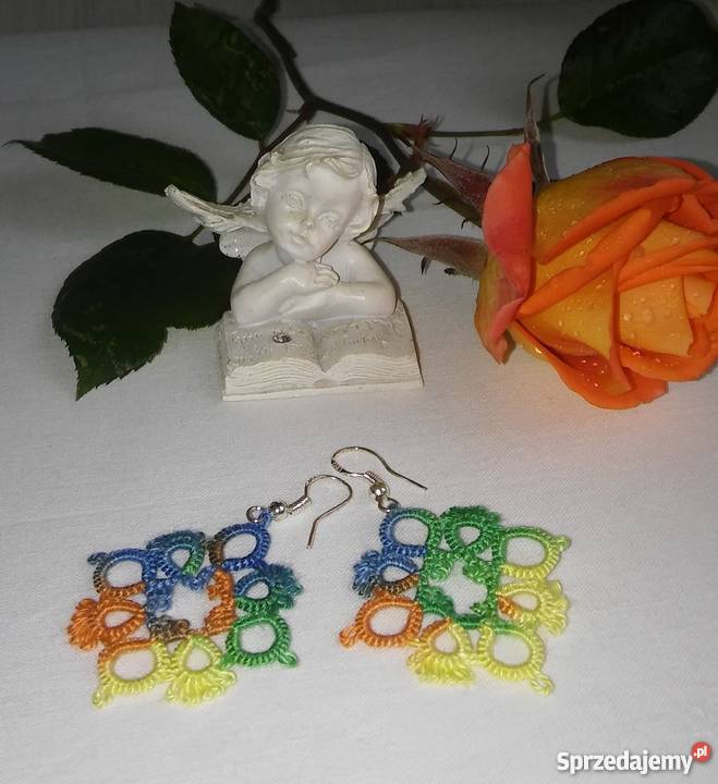 Kolczyki Frywolitkowe