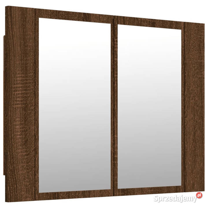 Szafka łazienkowa z lustrem brązowy dąb 60x12x45 Warszawa