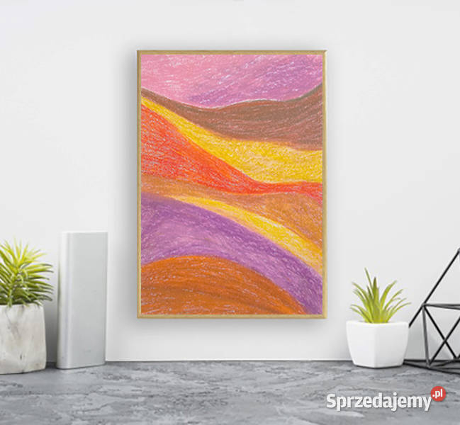 kolorowa abstrakcja na ścianę nowoczesny obraz śląskie Częstochowa