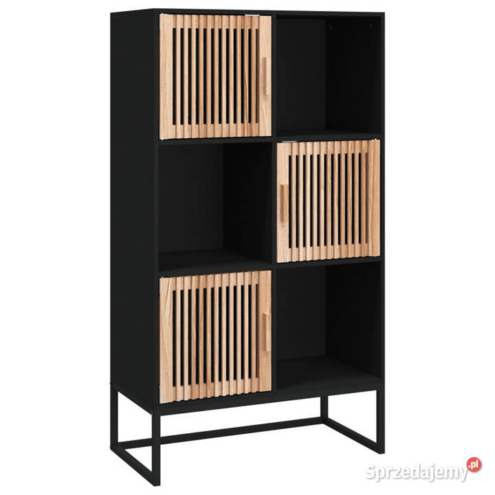 Wysoka szafka czarna 70x35x125 materiał Warszawa