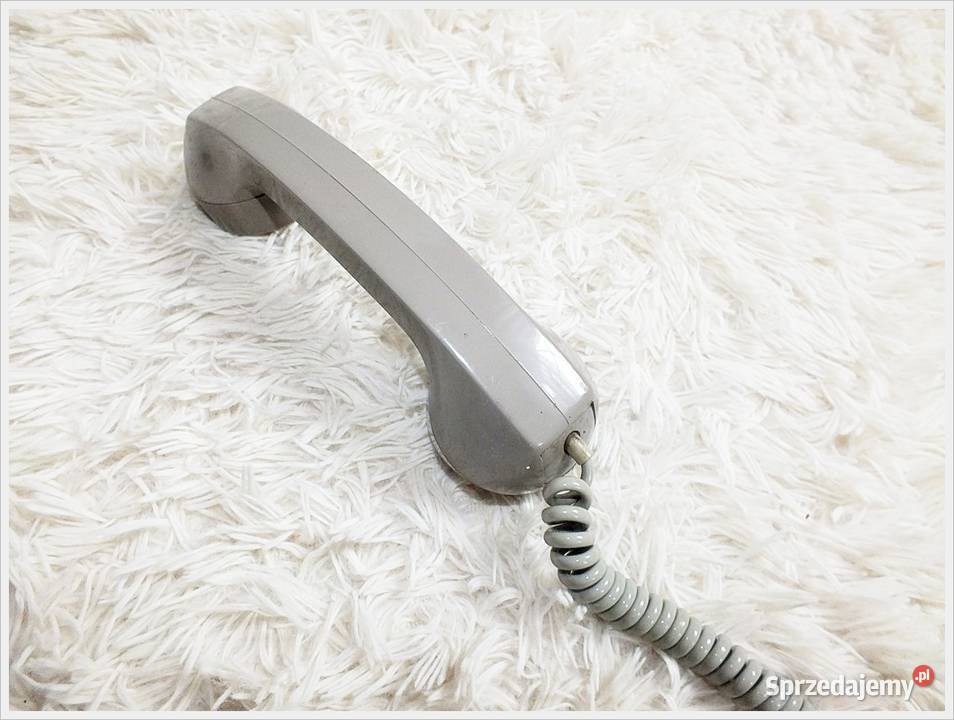 Słuchawka telefoniczna z czasów PRLu kolor szary Żary