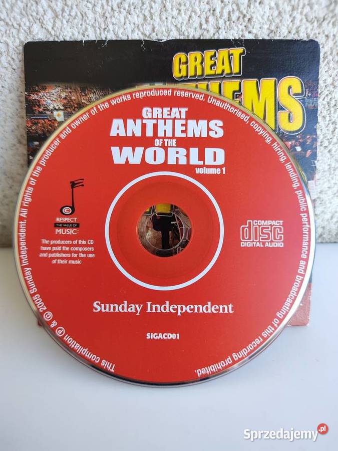 Płyta CD Great Anthems Of The World warmińsko-mazurskie Olecko sprzedam