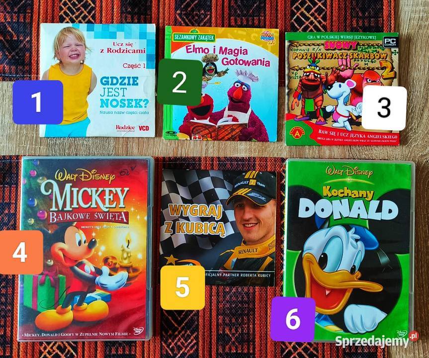 Bajki filmy gry edukacja płyta VCD DVD sprzedam