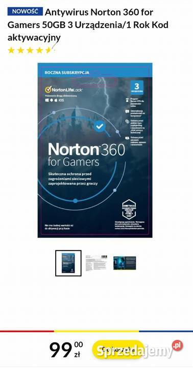 Antywirus Norton 360 for gamers Warszawa