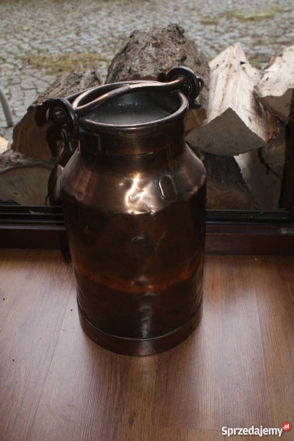 Stara piękna miedziana kanka poj 15 litrów mazowieckie