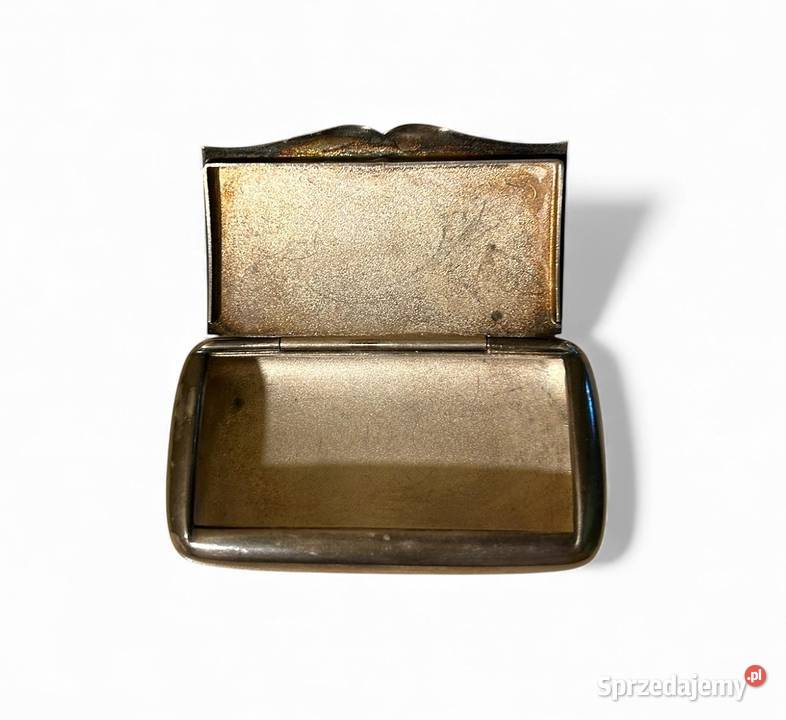 Secesyjna posrebrzana tabakiera Warszawa
