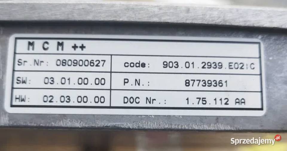 Komputer sterownik modul ecu 87739361 cnh case Pozostałe łódzkie Łowicz sprzedam