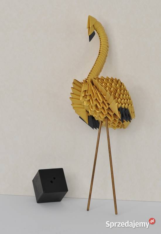 Flaming origami modułowe 3D papier metaliczny Szczecin