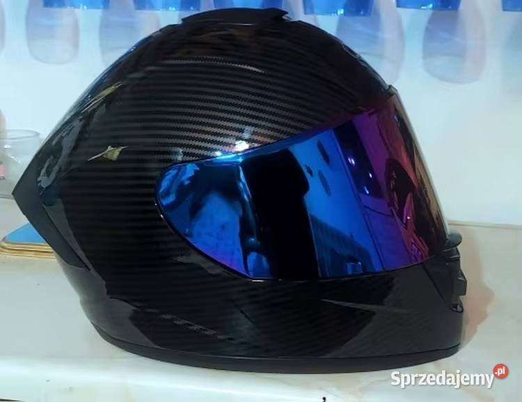 Kask carbon karbon Cyberpunk ufo lustro agv hjc Wrocław