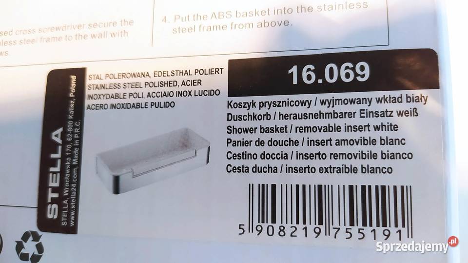 Koszyk ze ściągaczką stal Stella 16069 okazja wielkopolskie sprzedam