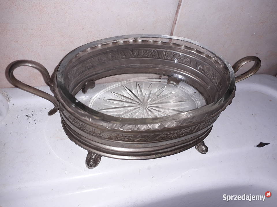 Zabytkowa cukiernica Porcelana i szkło