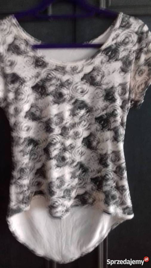 Bluzka w różyczki z długim tyłem krótki Iława sprzedam