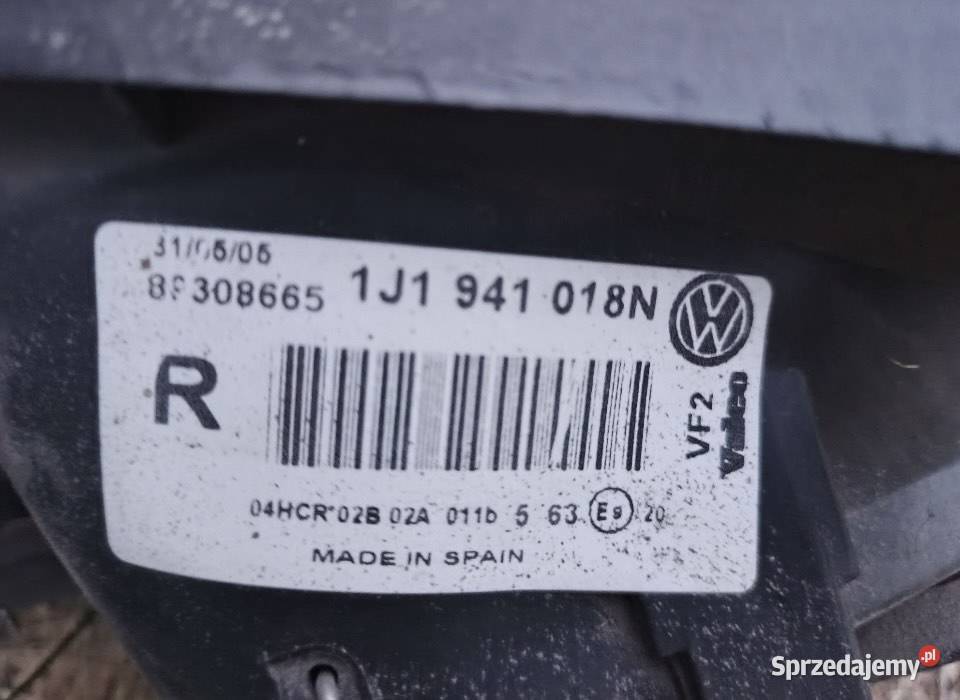 Lampa reflektor przód VW Golf IV Valeo osobowe Skarżysko-Kamienna