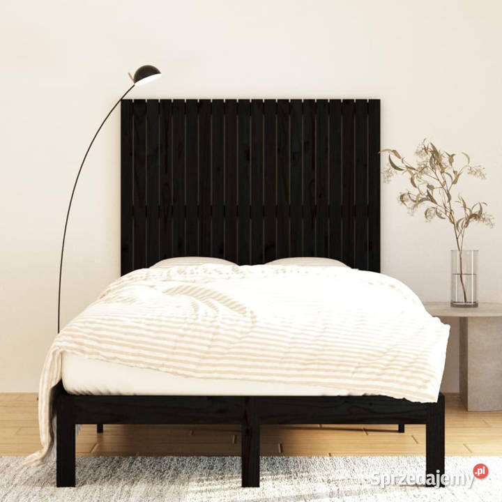 Wezgłowie łóżka czarne 1275x3x110 lite drewno Warszawa sprzedam