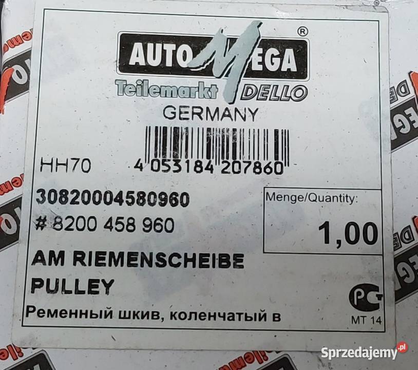 KOŁO PASOWE WAŁU RENAULT LAGUNA I MEGANE I dolnośląskie sprzedam
