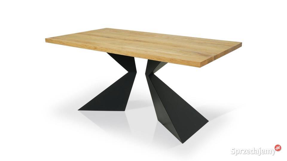 Stół OSUNA z blatem z litego drewna dębowego 200 cm x 100 cm
