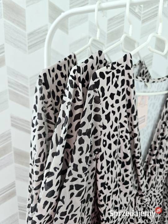 Sukienka Rękawy z Siatki print centki