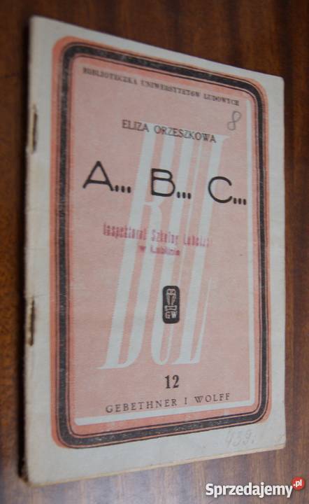 Eliza Orzeszkowa A B C 1947