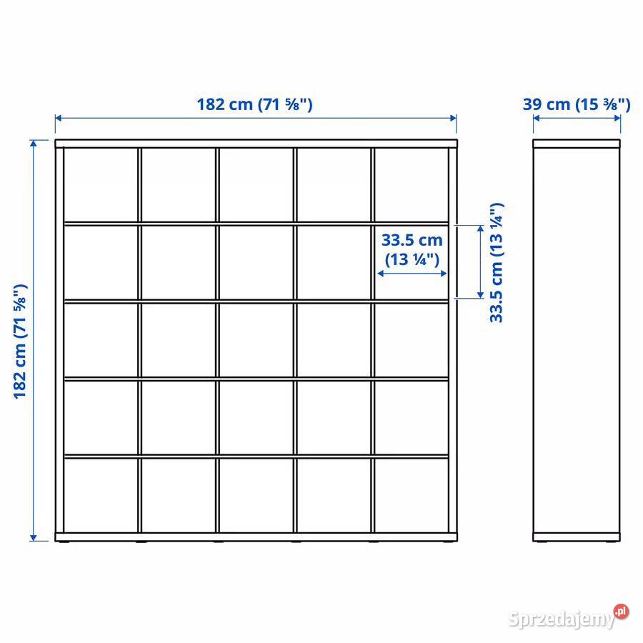 Regał IKEA KALLAX 182x182 5 drzwiczek czarnybrąz Góra Bałdrzychowska-Kolonia
