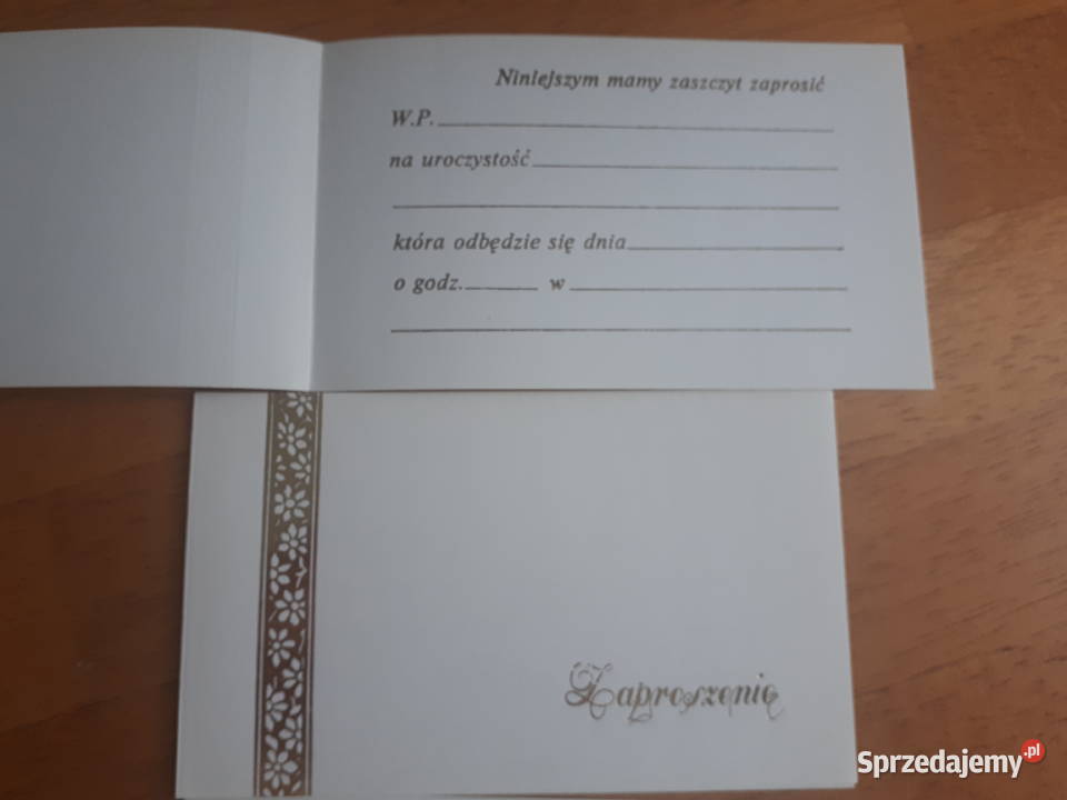 Wydrukowane zaproszenia na uroczystość śląskie Gliwice