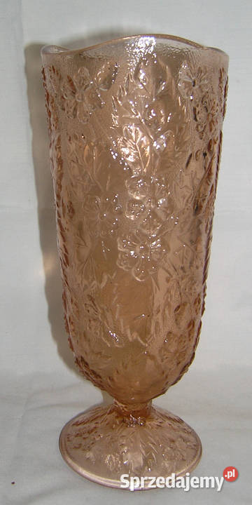 wazon vintage szkło pink 25 AlD Bartków