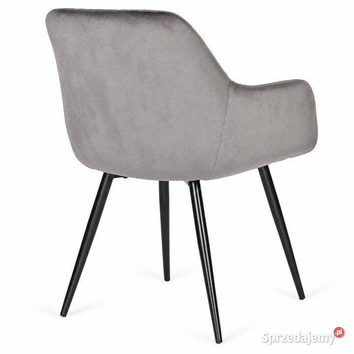 Zestaw 2 krzeseł tapicerowanych welurowych 82.5cm