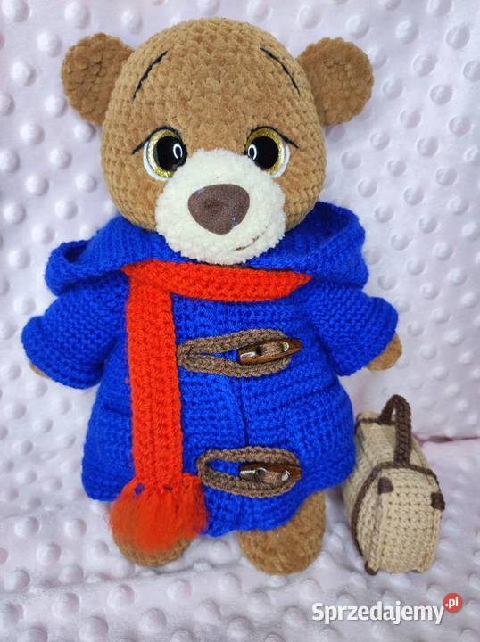 Maskotka miś Paddington na szydełku Szczecin